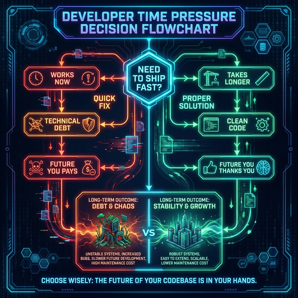 Developer Time Pressure Decision Flowchart